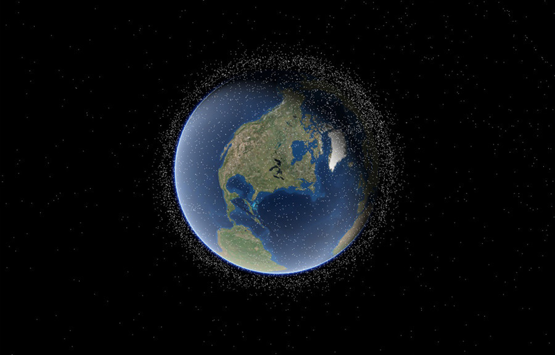 Illustration for article titled These Amazing Maps Show All 14,000+ Satellites Orbiting The Earth